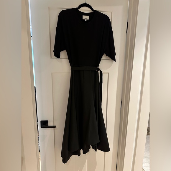 3.1 Phillip Lim Black Asymmetrical T-shirt Dress - Picture 4 of 6